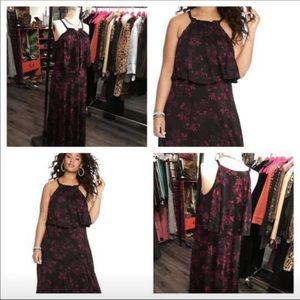 Torrid Black and Red Halter Dress New in Bag Size 00